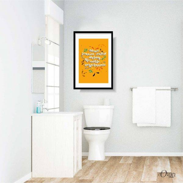 Please Remain Seated Bathroom Wall Art Orner Store