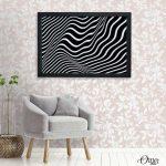 Black & White Abstract Psychedelic Pattern (Single Panel) | Abstract Wall Art