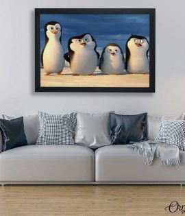 Kids Penguins | Cartoon Poster Wall Art