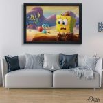 SpongeBob SquarePants And Gary | Cartoon Poster Wall Art