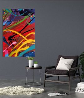 Colorful Paint Splash Abstract Wall Art