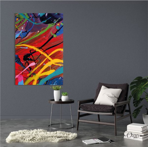 Colorful Paint Splash Abstract Wall Art