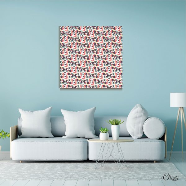 Classic Pink Confetti Art Abstract Wall Art
