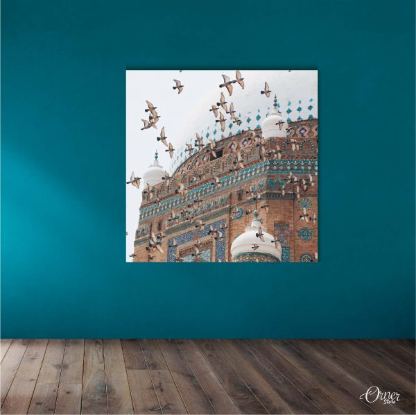 The Pigeons Flight Over Shrine Architecture Wall Art