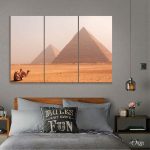 the great pyramids of giza architecture wall art