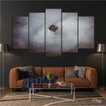 buildings enveloped in clouds nature wall art
