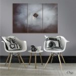 buildings enveloped in clouds nature wall art