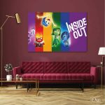 inside out colorful movie poster wall art