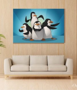 penguins of madagascar cartoon poster wall art