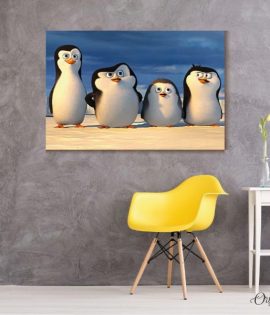 kids penguins cartoon poster wall art