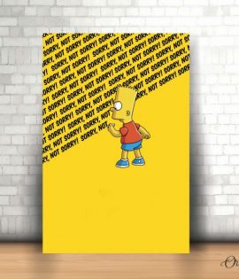 bart Simpson not sorry cartoon poster wall art