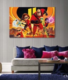 the Incredibles cartoon poster wall art
