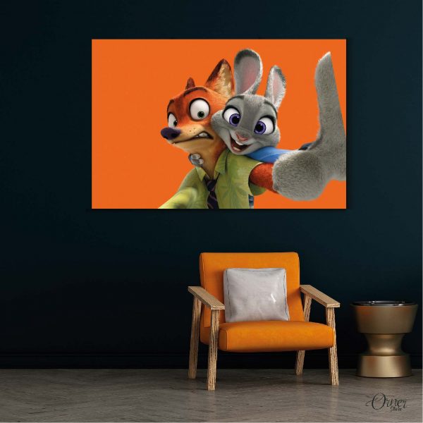 zootopia nick and judy movie poster wall art