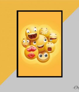 weird emojis wall art