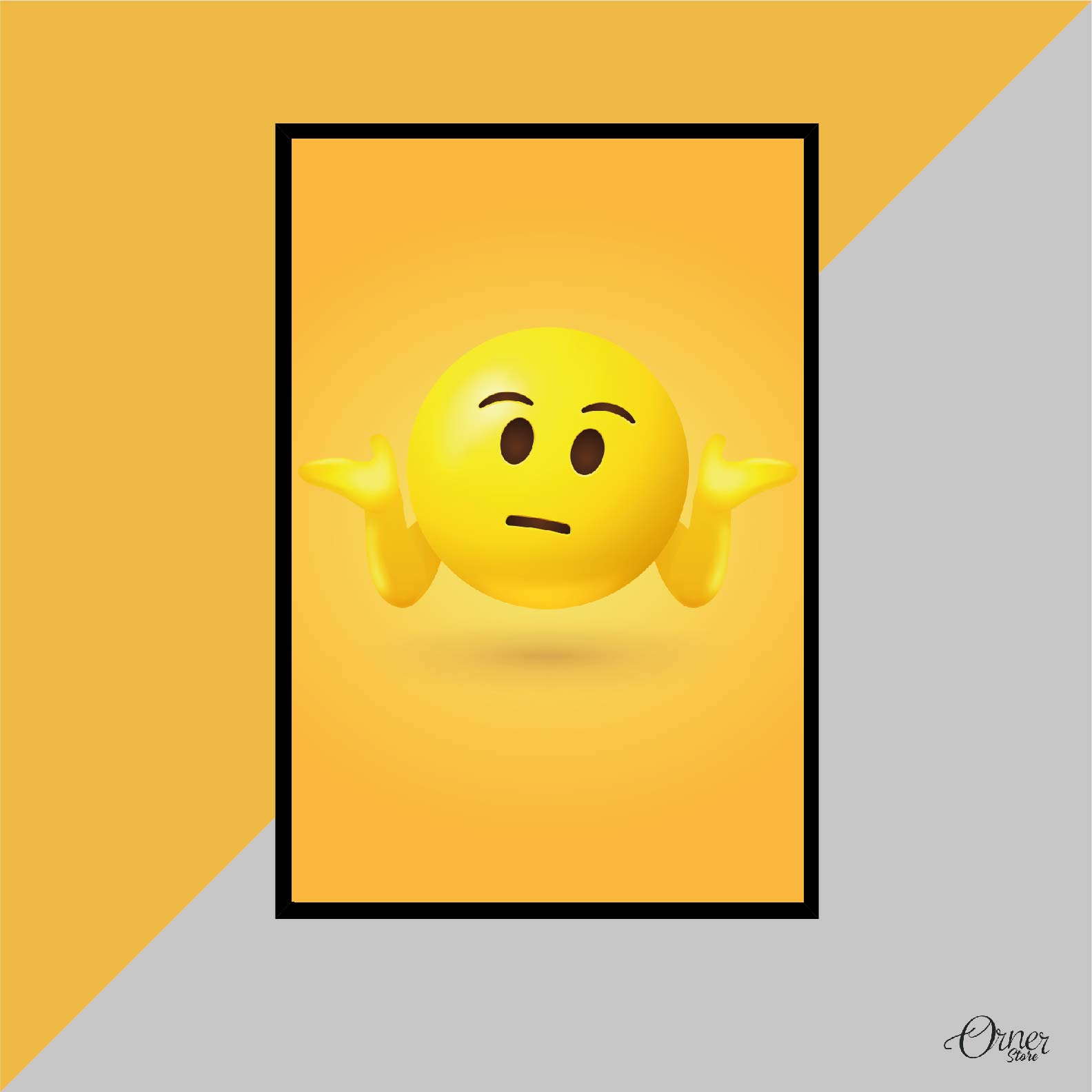 puzzle shoulder emoji wall art