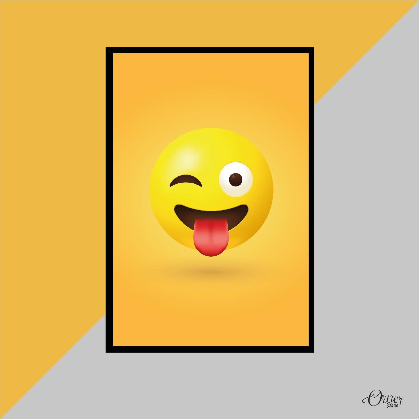 happy emoji wall art