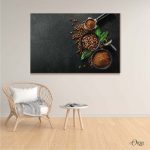 coffee grinder and beans food poster wall art