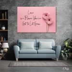 love is a flower floral poster wall art