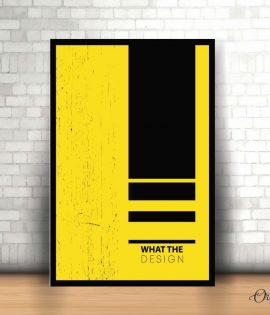 yellow and black stripe art poster wall art
