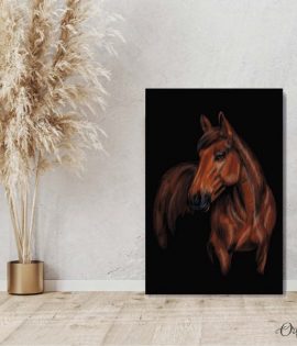 brown horse painting art animal wall art