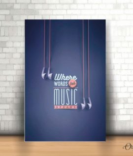 music speaks music poster wall art