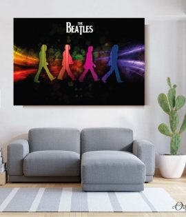 colorful the beatles band art music poster wall art