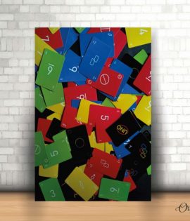 colorful scattered playing cards poster wall art