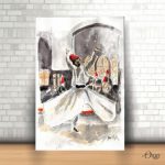 whirling dervish Sufi wall art