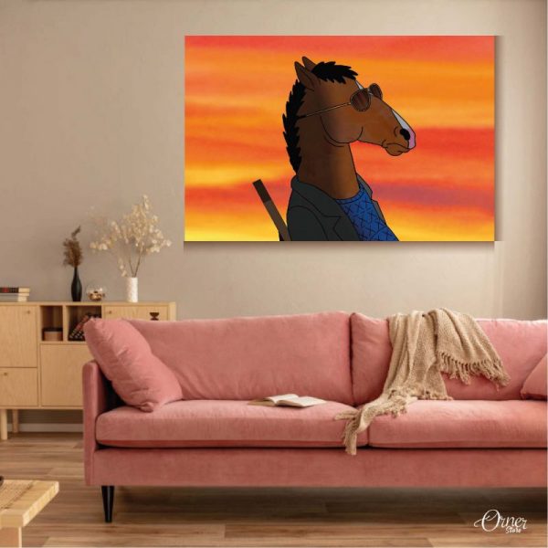 Bojack horseman in glasses tv series poster wall art