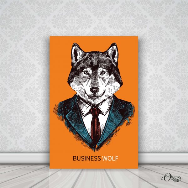 business wolf animal wall art