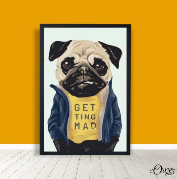 The Pug Getting Mad | Poster Wall Art