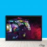 Running Horse Colorful Pop Art (Single Panel) | Animal Wall Art