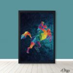 Colorful Crystal Horse (Single Panel) | Animal Wall Art