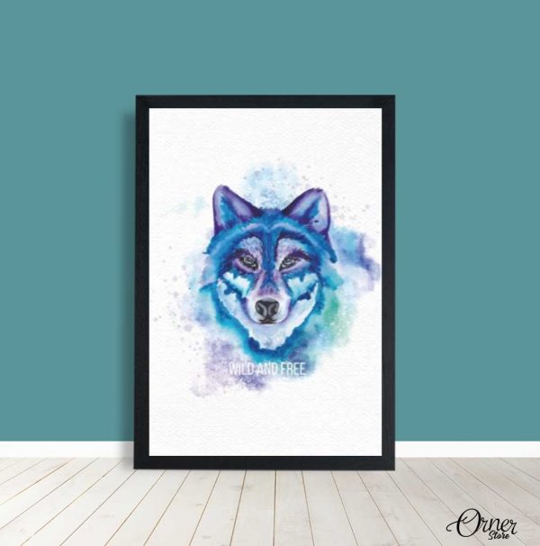 Wild And Free Wolf Art (Single Panel) | Animal Wall Art