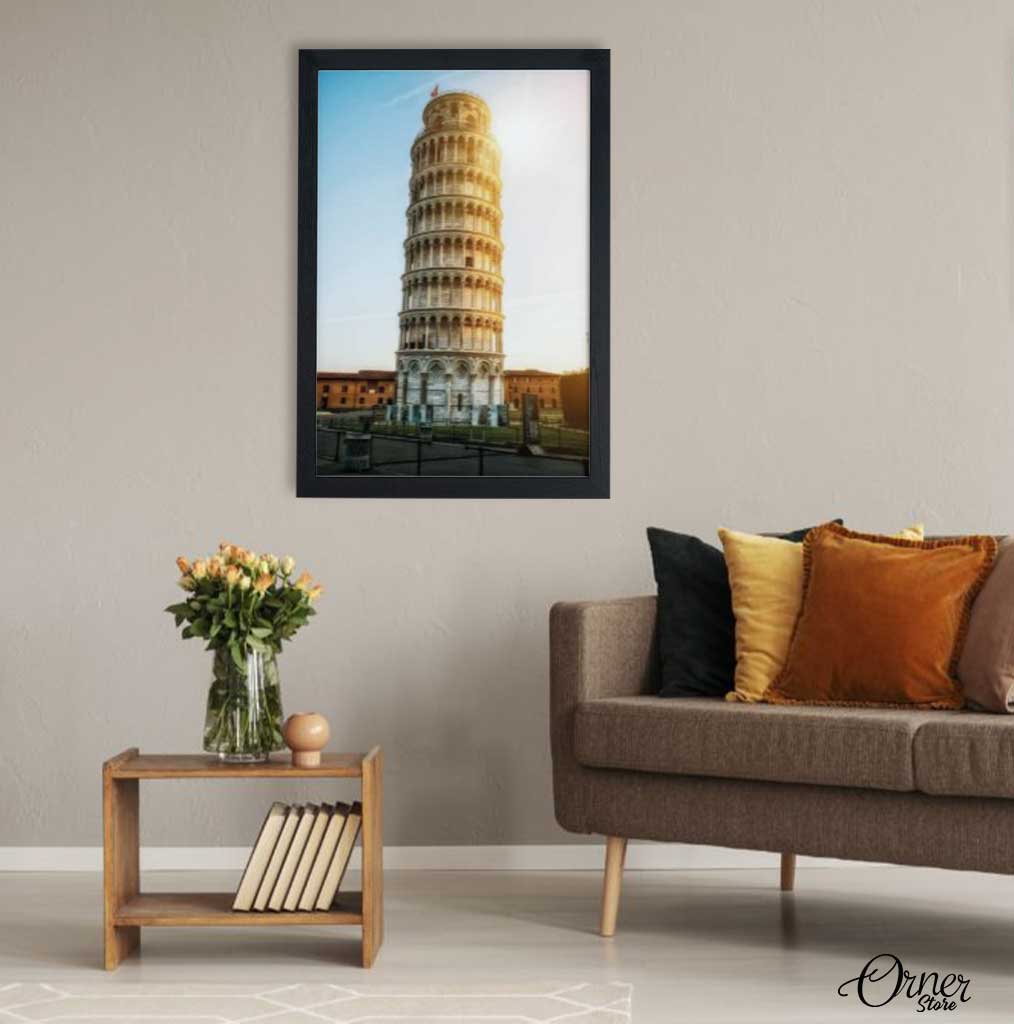 The Leaning Tower Of Pisa Sunlight View (Single Panel) | Architecture Wall Art