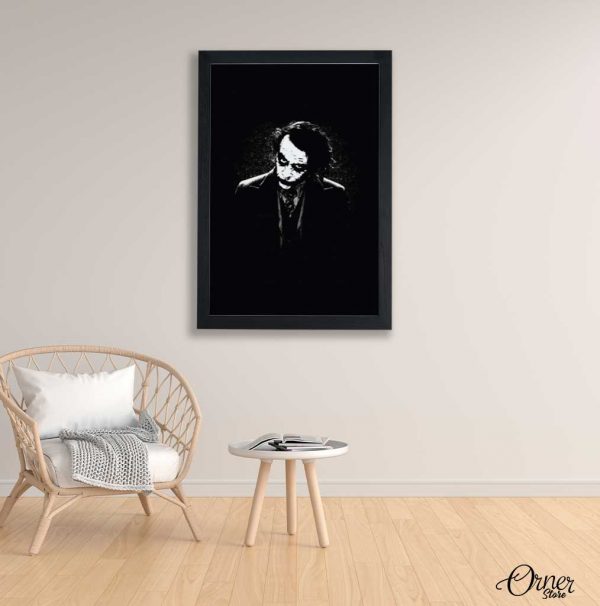 Heath Ledger Joker B&W (SIngle Panel) | Poster Wall Art