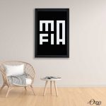 Mafia Typography B&W (Single Panel) | Poster Wall Art