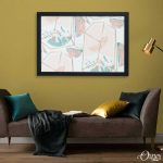 Pale Pink Vector Leaves Art (Single Panel) | Abstract Wall Art