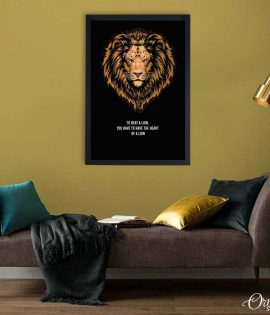 Have The Heart Of A Lion (Single Panel) Motivational Wall Art