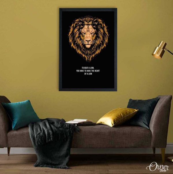Have The Heart Of A Lion (Single Panel) Motivational Wall Art