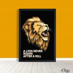 A Lion Never Roars (Single Panel) | Animal Wall Art