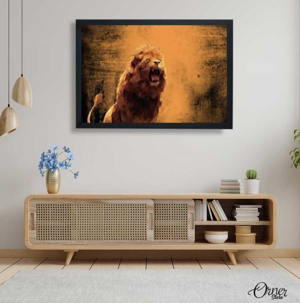 Roarin Lion Rustic Art (Single Panel) | Animal Wall Art