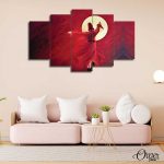 Sufi Dervesh In Red (5 Panels) | Sufism Wall Art