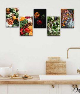 Fruits and vegetables | Set of 5 | Complete Wall Setup