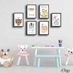 Cute Animals With Quotes | Set of 6 | Complete Wall Setup
