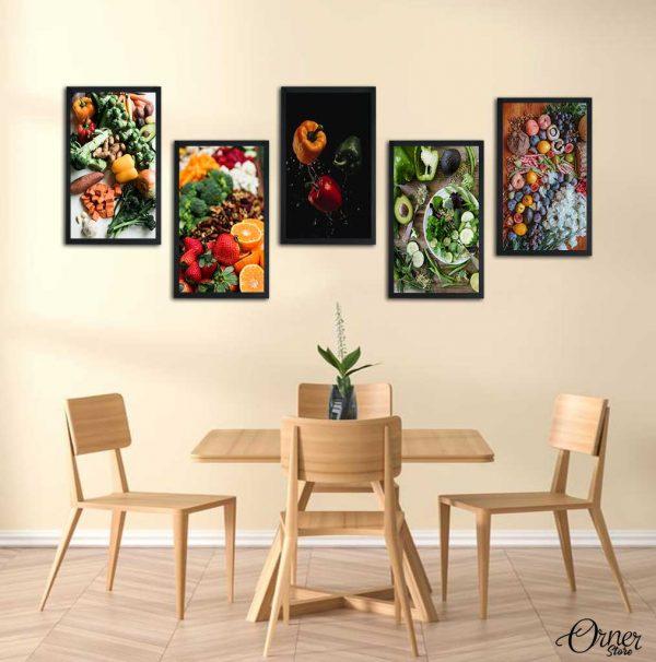 Fruits and vegetables | Set of 5 | Complete Wall Setup